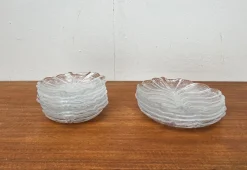 Schwedische Vintage Eden Glasteller von Lars Hellsten für Orrefors, 1970er, 13 Set