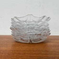 Schwedische Vintage Eden Glasteller von Lars Hellsten für Orrefors, 1970er, 13 Set