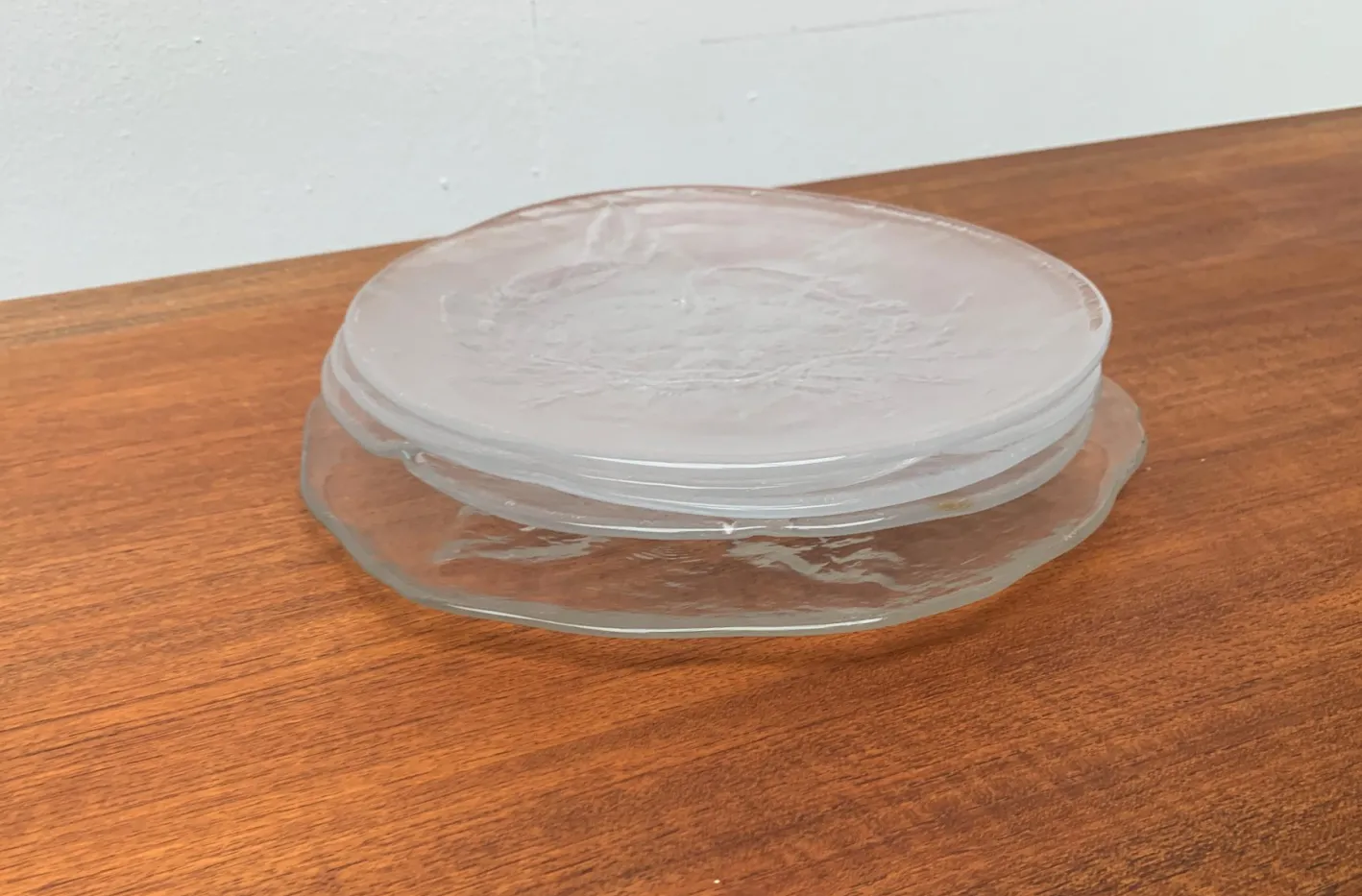 Schwedische Vintage Glas Teller & Krabben Teller von Ann Wärff für Kosta Boda, 7er Set