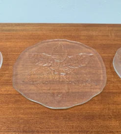 Schwedische Vintage Glas Teller & Krabben Teller von Ann Wärff für Kosta Boda, 7er Set