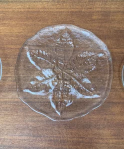 Schwedische Vintage Glas Teller & Krabben Teller von Ann Wärff für Kosta Boda, 7er Set