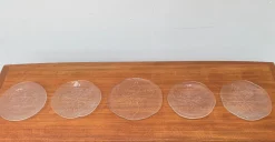 Schwedische Vintage Glas Teller & Krabben Teller von Ann Wärff für Kosta Boda, 7er Set