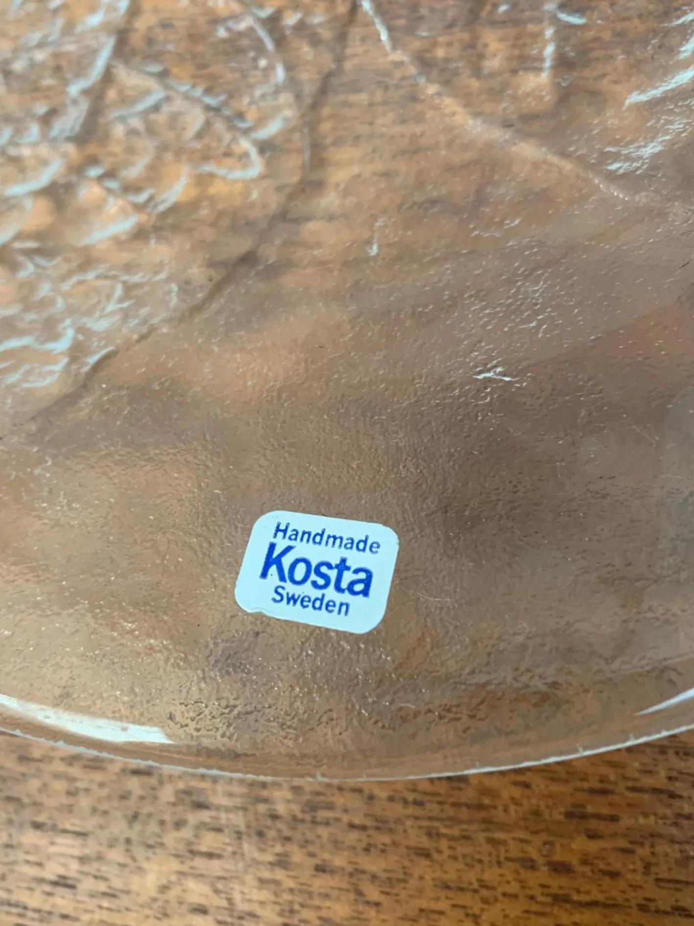 Schwedische Vintage Glas Teller & Krabben Teller von Ann Wärff für Kosta Boda, 7er Set