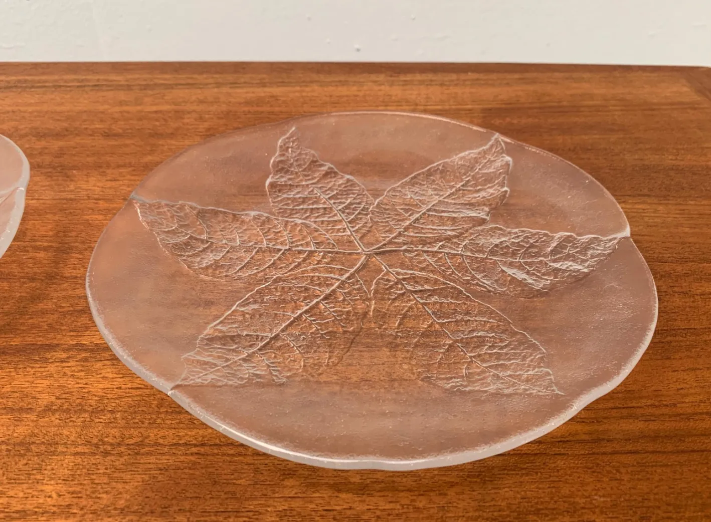 Schwedische Vintage Glas Teller & Krabben Teller von Ann Wärff für Kosta Boda, 7er Set