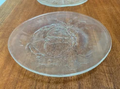 Schwedische Vintage Glas Teller & Krabben Teller von Ann Wärff für Kosta Boda, 7er Set