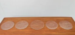 Schwedische Vintage Glas Teller & Krabben Teller von Ann Wärff für Kosta Boda, 7er Set