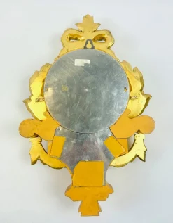 Schwedische Wanduhr aus vergoldetem geschnitztem Holz im Rokoko-Stil von Westerstrand, 1960er