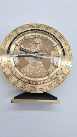 Schweizer Condor Tischuhr mit Weltkarte, 1950er