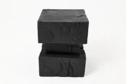 Sculptural Hardwood Side Table by Logniture