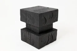 Sculptural Hardwood Side Table by Logniture