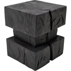 Sculptural Hardwood Side Table by Logniture