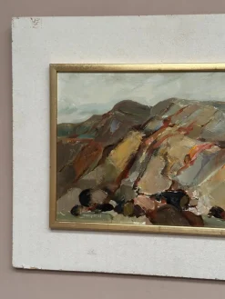 S.E. Hellqvist, Landschaftskomposition, 1968, Ölgemälde auf Tafelbild, gerahmt