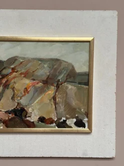 S.E. Hellqvist, Landschaftskomposition, 1968, Ölgemälde auf Tafelbild, gerahmt
