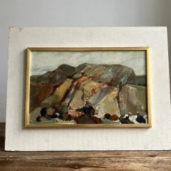 S.E. Hellqvist, Landschaftskomposition, 1968, Ölgemälde auf Tafelbild, gerahmt