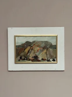 S.E. Hellqvist, Landschaftskomposition, 1968, Ölgemälde auf Tafelbild, gerahmt