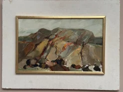 S.E. Hellqvist, Landschaftskomposition, 1968, Ölgemälde auf Tafelbild, gerahmt