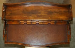 Sekretär Schreibtisch & Brauner Ledersessel von Theodore Alexander, 2er Set