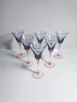 Sektgläser Modell Vogue von Christinenhütte, 1980er, 6 . Set