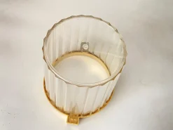 Sektkübel Aus Transparentem Kunststoff & Messing, Frankreich, 20. Jahrhundert