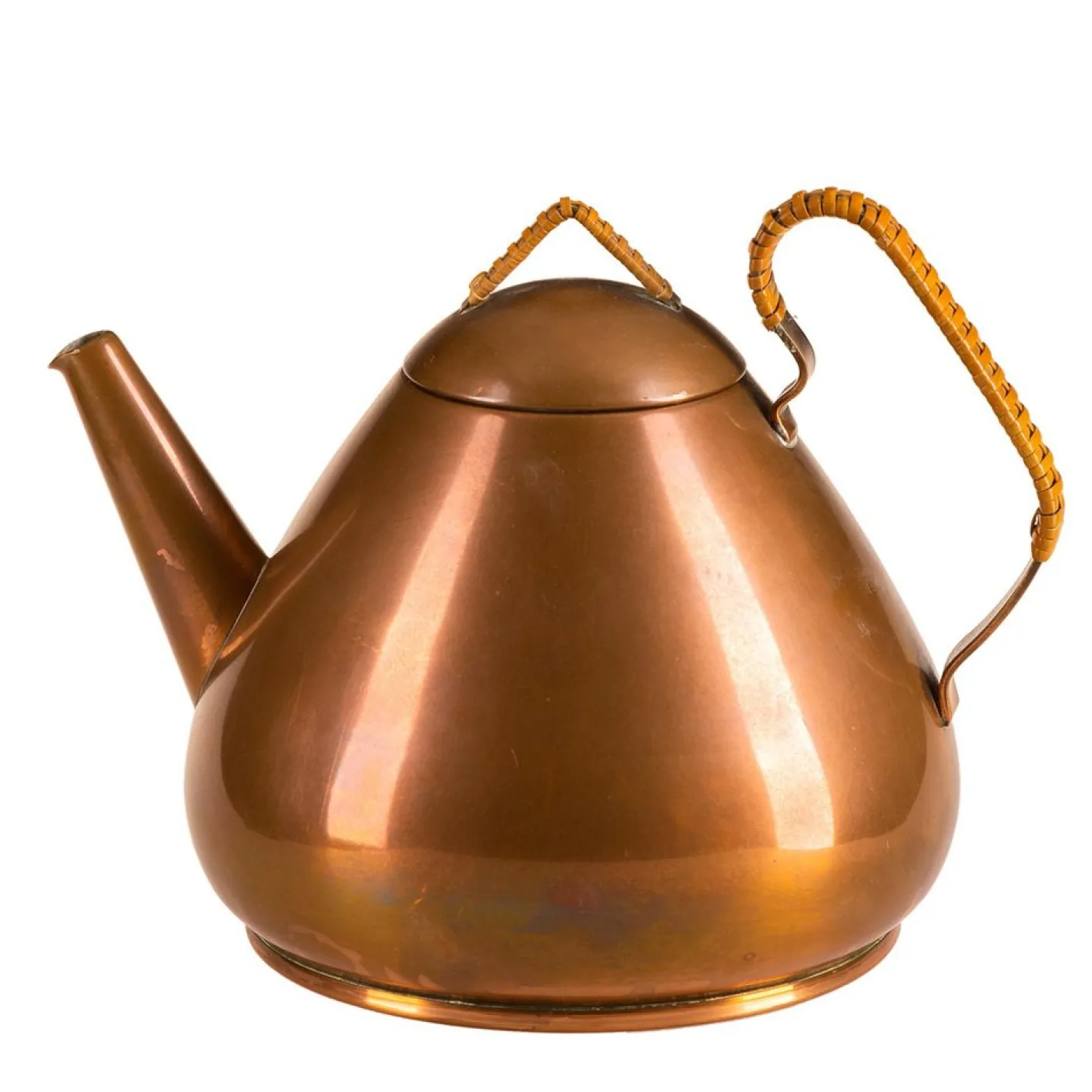 Seltene deutsche Teekanne aus reinem Kupfer von Christian Wagner, 1950er-Jahre