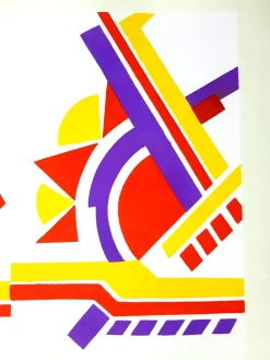 Serge Gladky - Bunte Art Deco Komposition - Original Pochoir C.1925