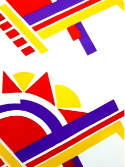 Serge Gladky - Bunte Art Deco Komposition - Original Pochoir C.1925
