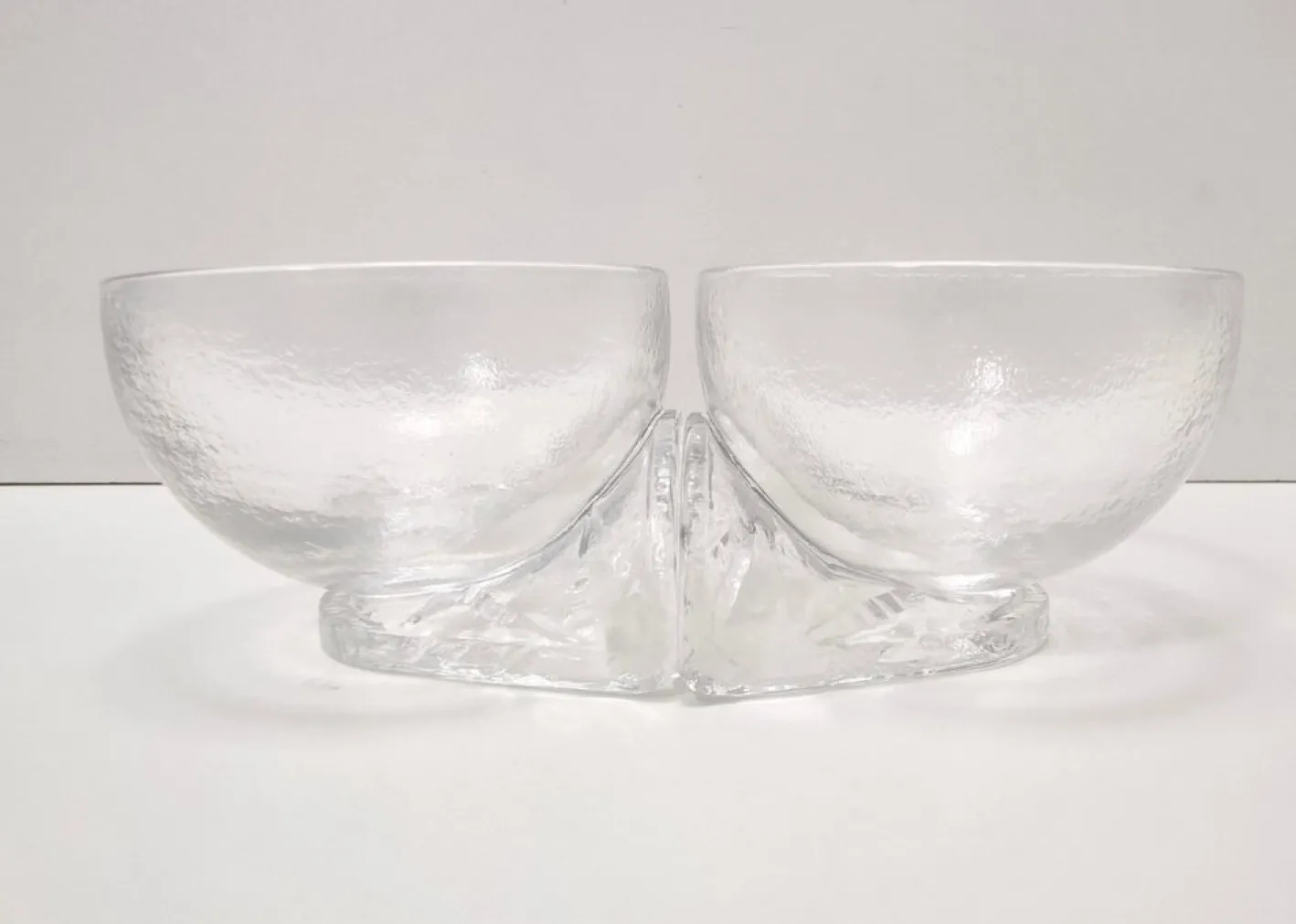 Servierschalen aus Kristallglas von Taddei Sestini für Kristall Krisla, 1970er, 7 Set