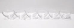 Servierschalen aus Kristallglas von Taddei Sestini für Kristall Krisla, 1970er, 7 Set