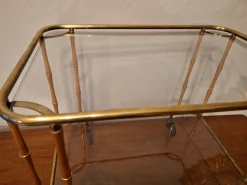 Servierwagen aus Kunstbambus, 1960er