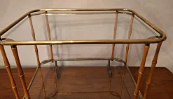 Servierwagen aus Kunstbambus, 1960er