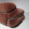 Sesann Sofa in Altrosa von Gianfranco Frattini für Cassina, 1970er