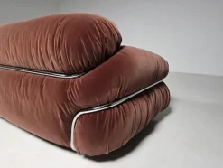 Sesann Sofa in Altrosa von Gianfranco Frattini für Cassina, 1970er