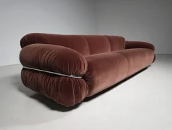 Sesann Sofa in Altrosa von Gianfranco Frattini für Cassina, 1970er