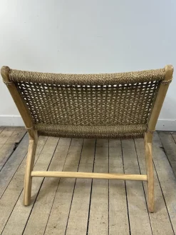 Sessel aus Teak und Geflochtenem Seegras, 2000er