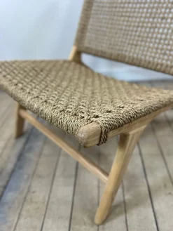 Sessel aus Teak und Geflochtenem Seegras, 2000er