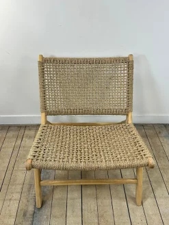 Sessel aus Teak und Geflochtenem Seegras, 2000er