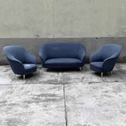 Sessel und Sofa von Isa Bergamo, 1950er, 3er Set