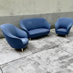 Sessel und Sofa von Isa Bergamo, 1950er, 3er Set