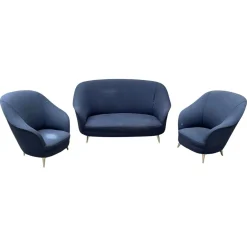 Sessel und Sofa von Isa Bergamo, 1950er, 3er Set
