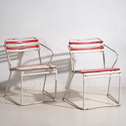 Set aus antiken Gartenstühlen, 1920er
