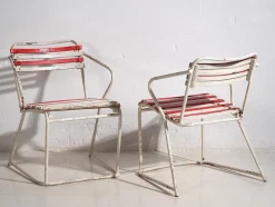 Set aus antiken Gartenstühlen, 1920er
