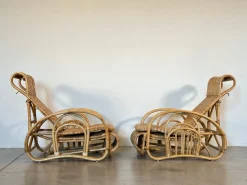Set aus Bambus Sesseln, 1980er