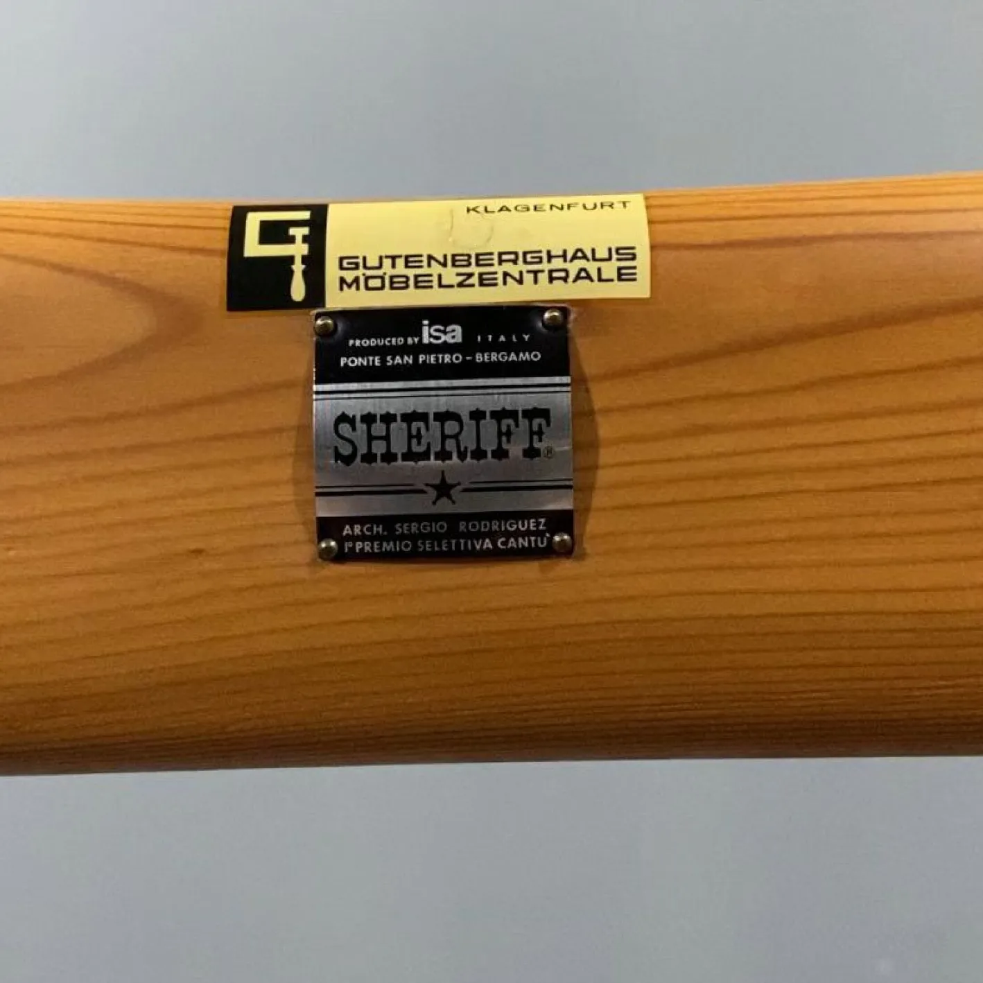 Set aus Sheriff Sessel und Fußhocker von Sergio Rodrigues für ISA, 1960er