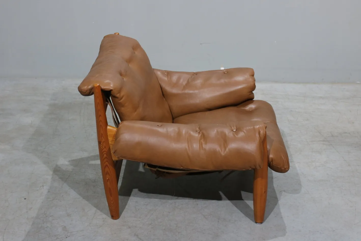 Set aus Sheriff Sessel und Fußhocker von Sergio Rodrigues für ISA, 1960er