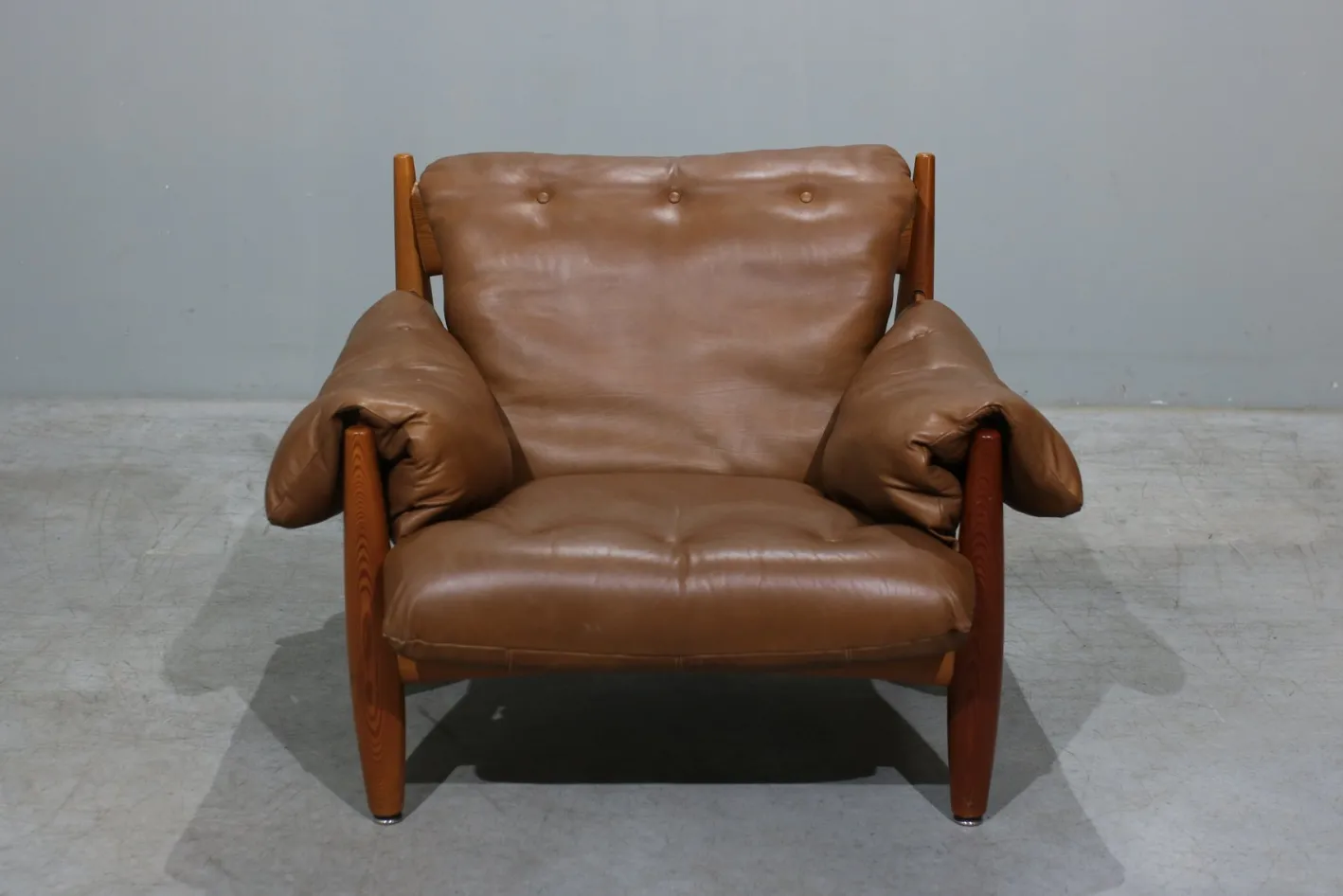 Set aus Sheriff Sessel und Fußhocker von Sergio Rodrigues für ISA, 1960er
