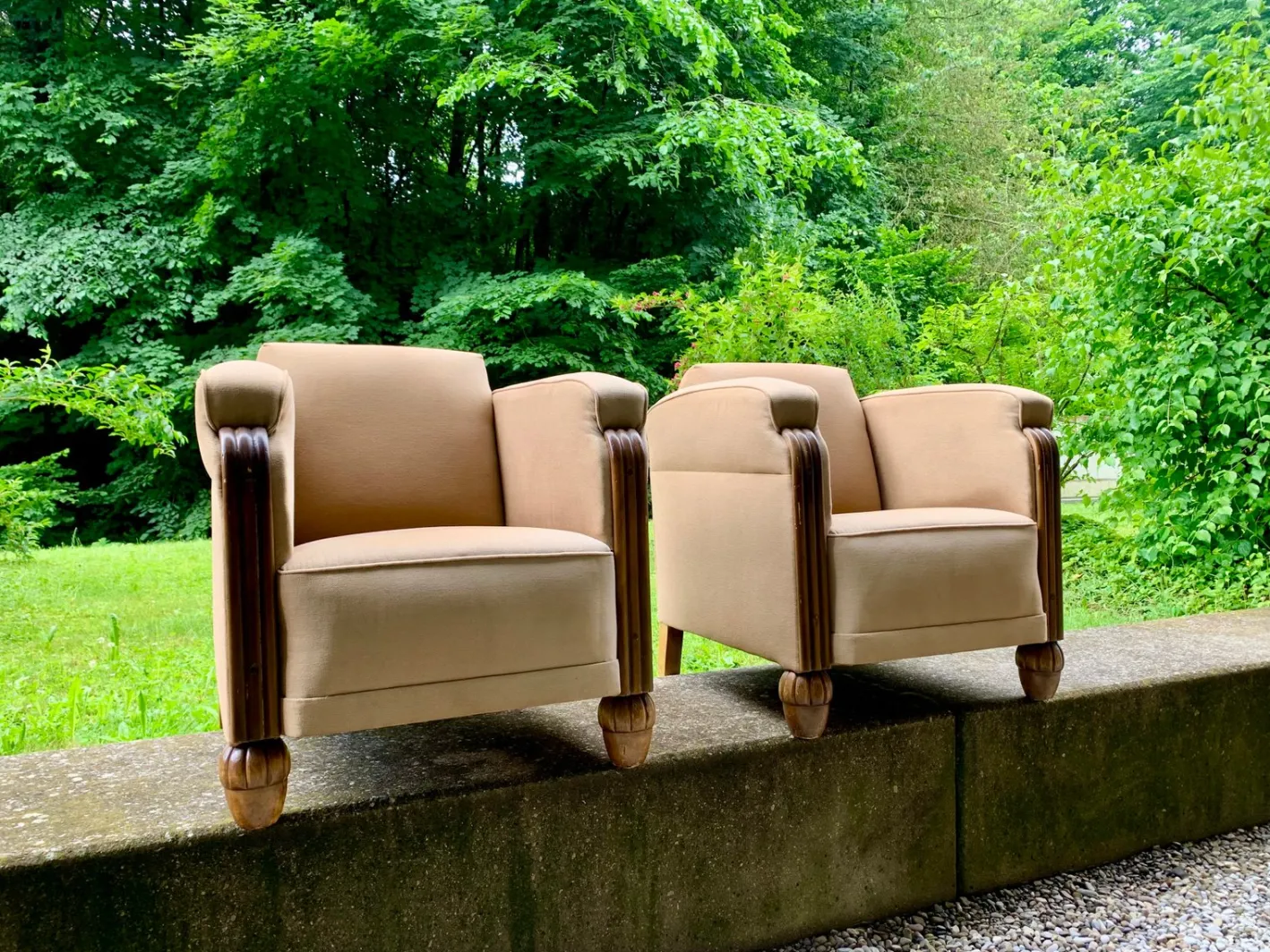 Set aus Vintage Art Deco Stühlen, 1920er