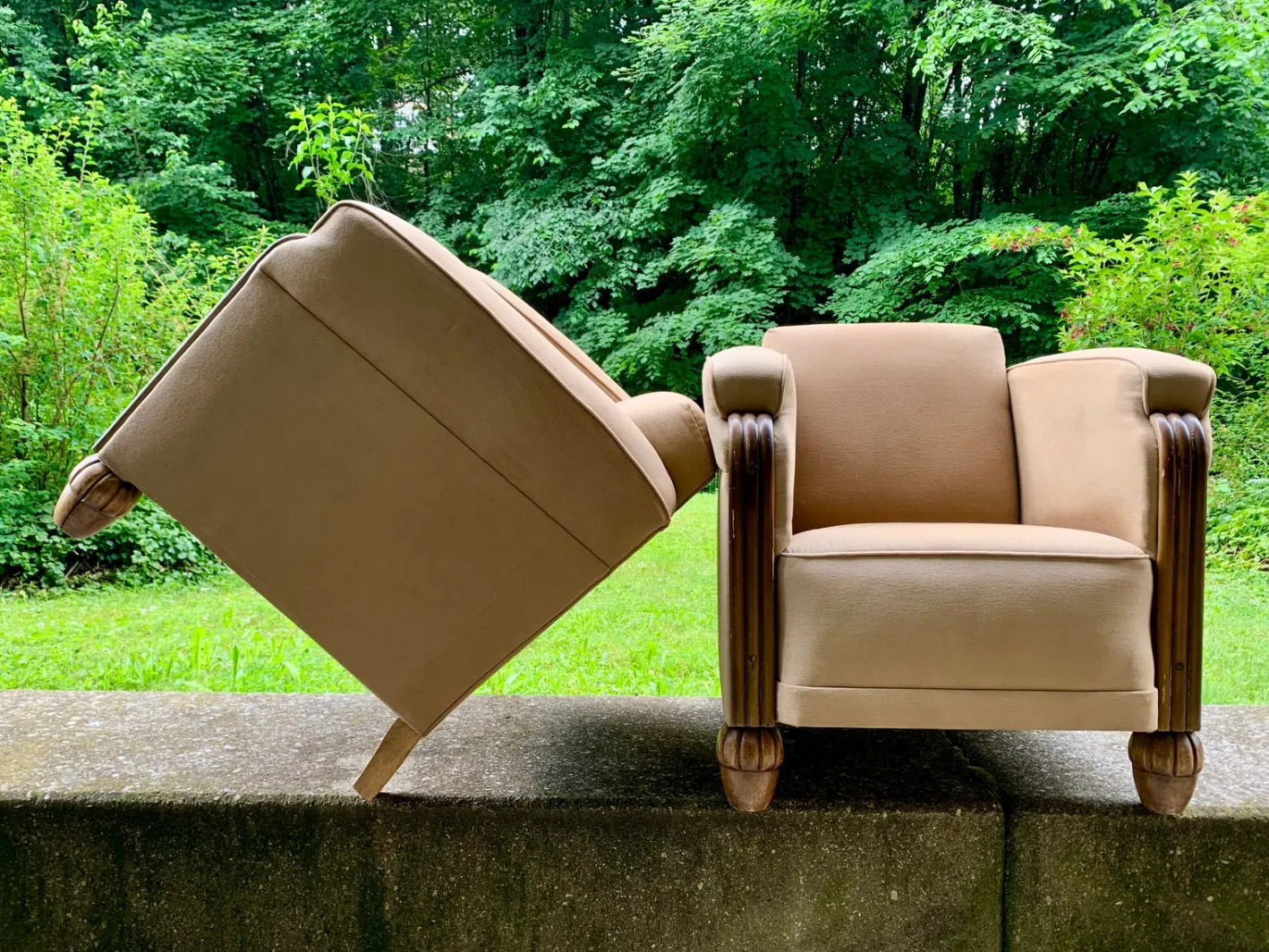 Set aus Vintage Art Deco Stühlen, 1920er