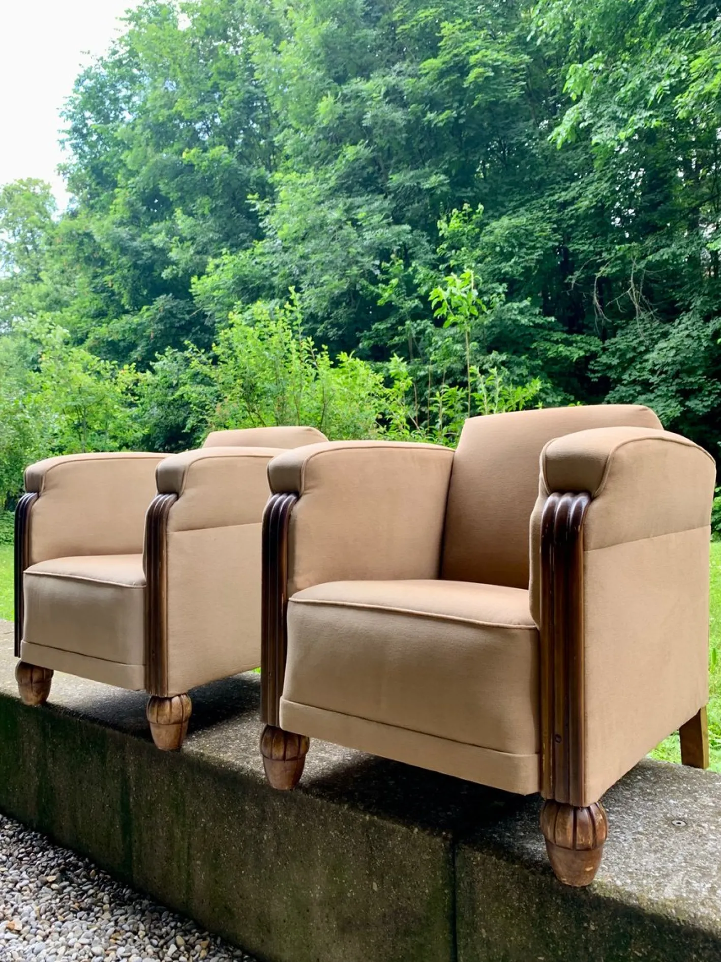 Set aus Vintage Art Deco Stühlen, 1920er