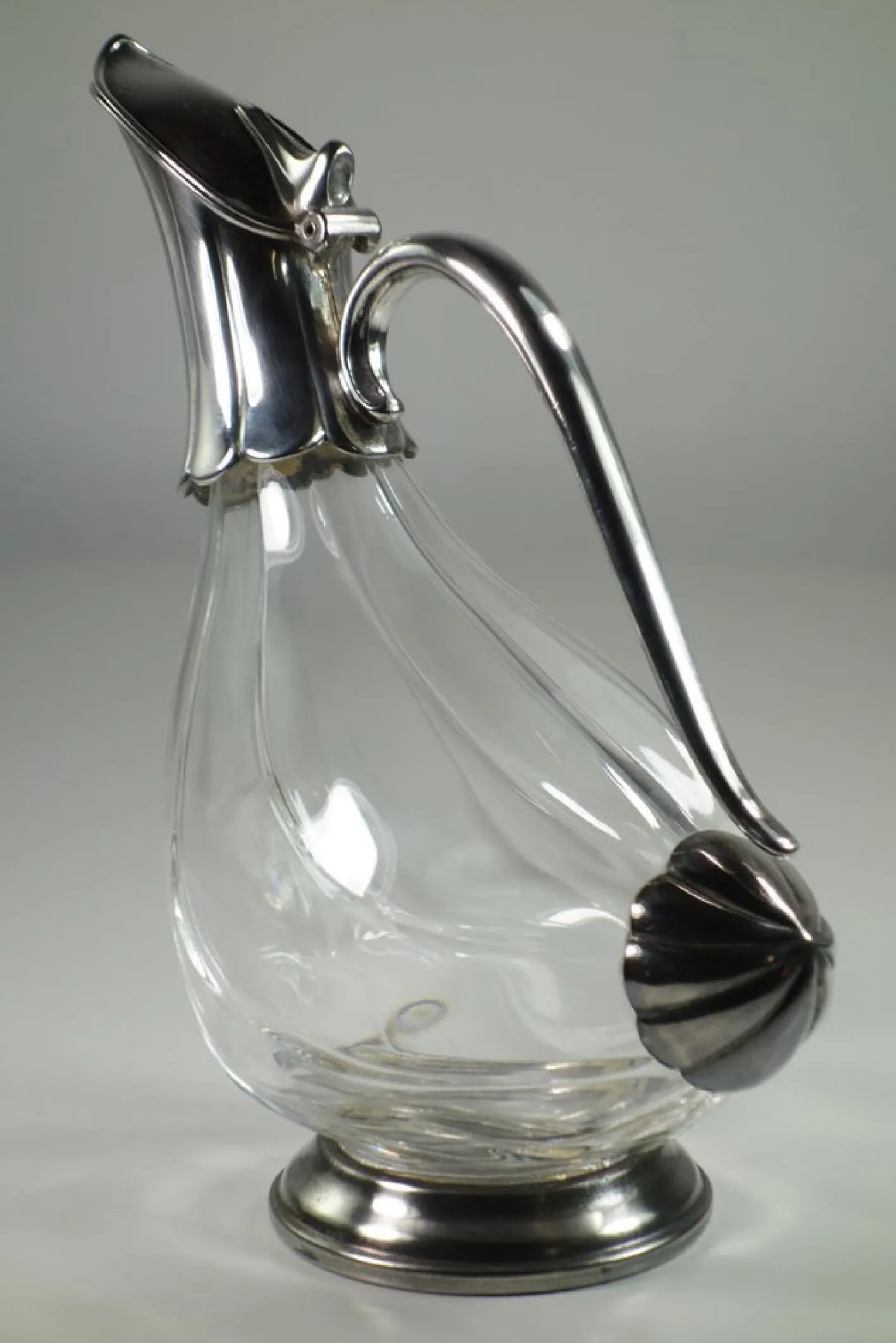 Sheffield und Kristall Schnapsflasche, 1930er