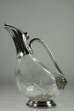 Sheffield und Kristall Schnapsflasche, 1930er